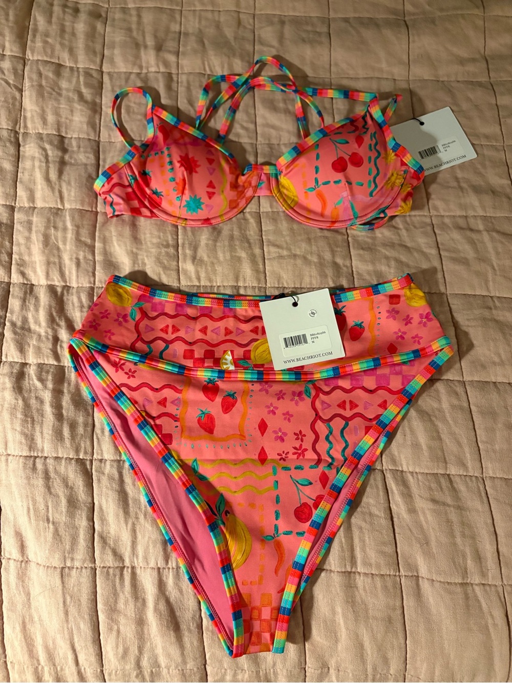 Beach Riot Carlotta bottoms passion fruit NWT